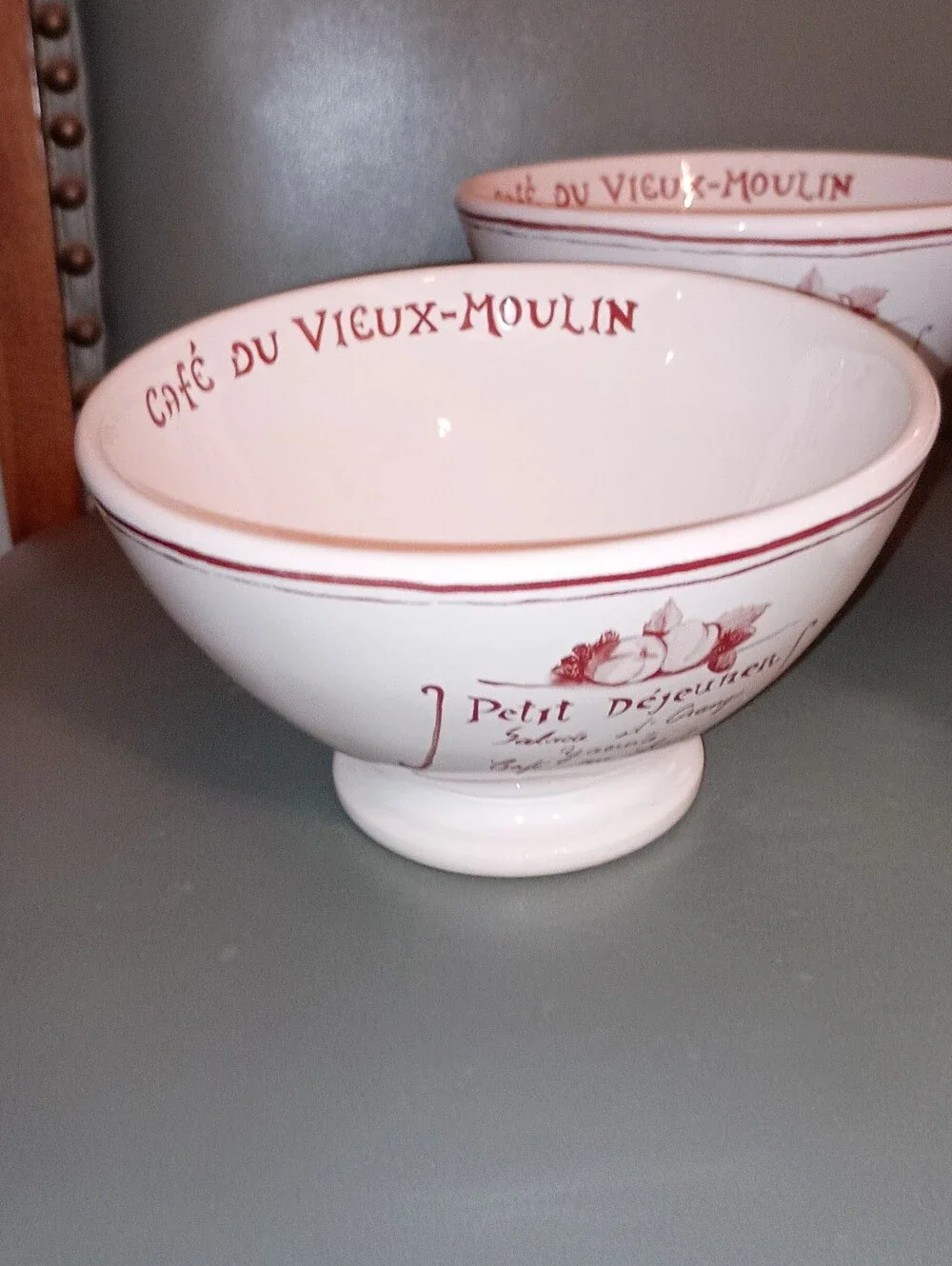 William Sonoma Vintage Retired Petit Dejeuner Breakfast Bowls Set Of Two